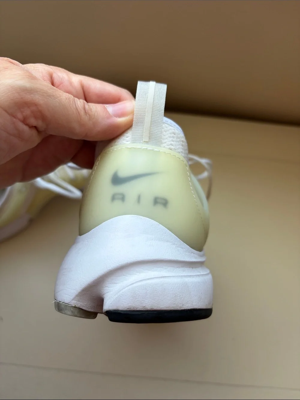Nike Sneakers with Pale Yellow Cage